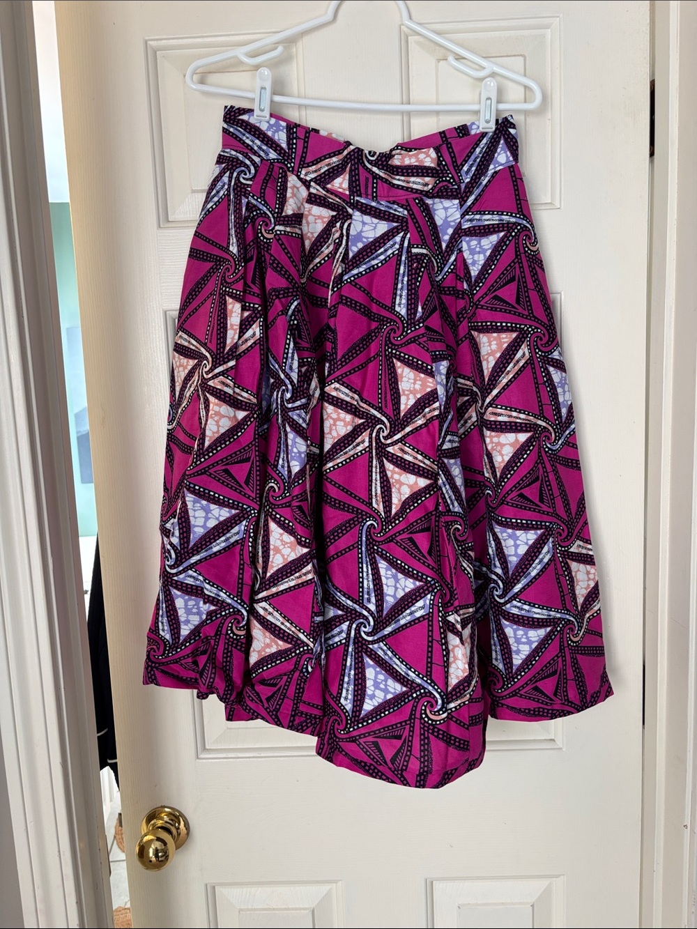 Bold Magenta Printed A-Line Skirt